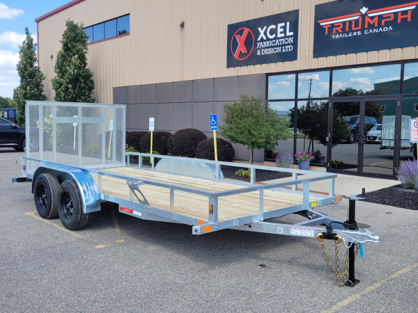 Silver 2026 Triumph Galvanized 80x16 Tandem Axle Open Utility