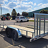 Silver 2026 Triumph Galvanized 80x16 Tandem Axle Open Utility