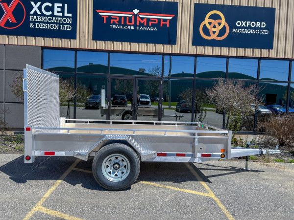 Silver 2026 Triumph 5x10 Aluminum Utility Trailer
