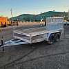 Silver 2026 Triumph 6x12 Aluminum Tandem Axle Utility Trailer
