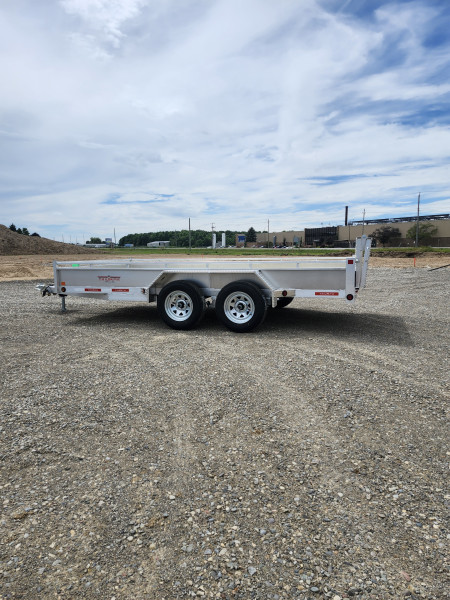 Silver 2026 Triumph 80X14 Aluminum Tandem Axle Utility Trailer