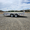 Silver 2026 Triumph 80X14 Aluminum Tandem Axle Utility Trailer