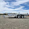 Silver 2026 Triumph 80X14 Aluminum Tandem Axle Utility Trailer