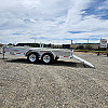 Silver 2026 Triumph 80X14 Aluminum Tandem Axle Utility Trailer