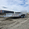 Silver 2026 Triumph 80X16 Aluminum Tandem Axle Utility Trailer