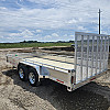 Silver 2026 Triumph 80X16 Aluminum Tandem Axle Utility Trailer