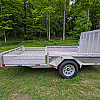 Silver 2026 Triumph 80x12 Aluminum Sideload Utility Trailer