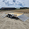 Silver 2026 Triumph 80X14 Aluminum Tandem Axle Sideload Utility Trailer