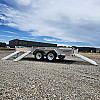 Silver 2026 Triumph 80x16 Aluminum Tandem Axle Sideload Utility Trailer