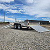 Silver 2026 Triumph 80x16 Aluminum Tandem Axle Sideload Utility Trailer