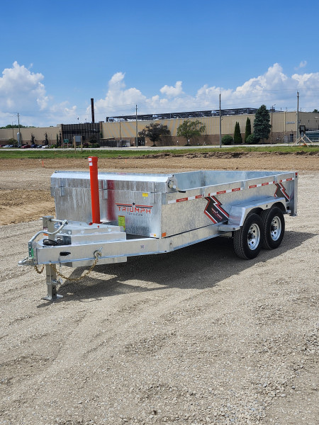 Silver 2026 Triumph 82X14 Galvanized Dump Trailer