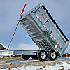 Silver 2026 Triumph 82x14 Galvanized High Side Dump Trailer