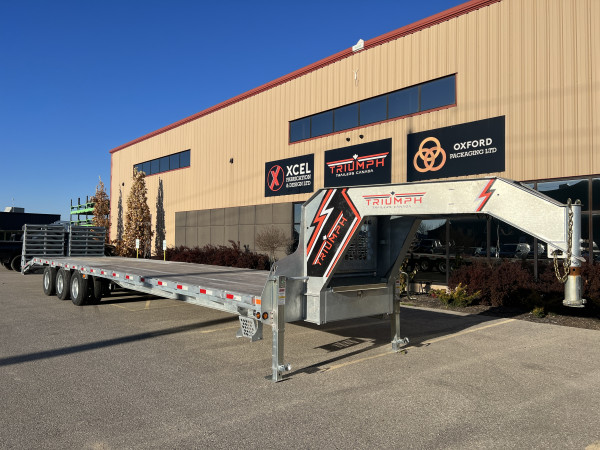 Silver 2026 Triumph 102x35+5-12k Gooseneck Trailer