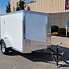 White 2026 Triumph 5x8 Enclosed Trailer